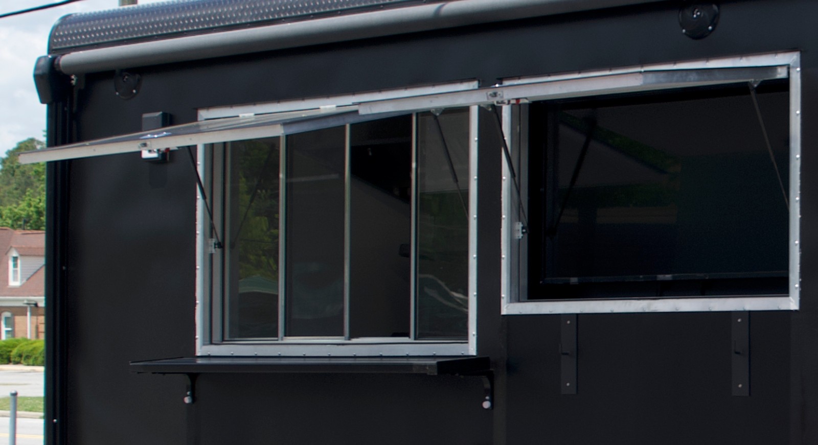 40" X 64" Concession Trailer Window with Awning – Aluminum Frame, Tempered Glass