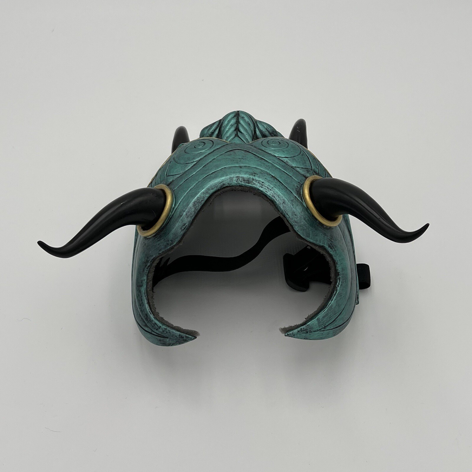 Demon Devil Oni Costume Mask Green Black Gold Samurai Assassin Style Cosplay