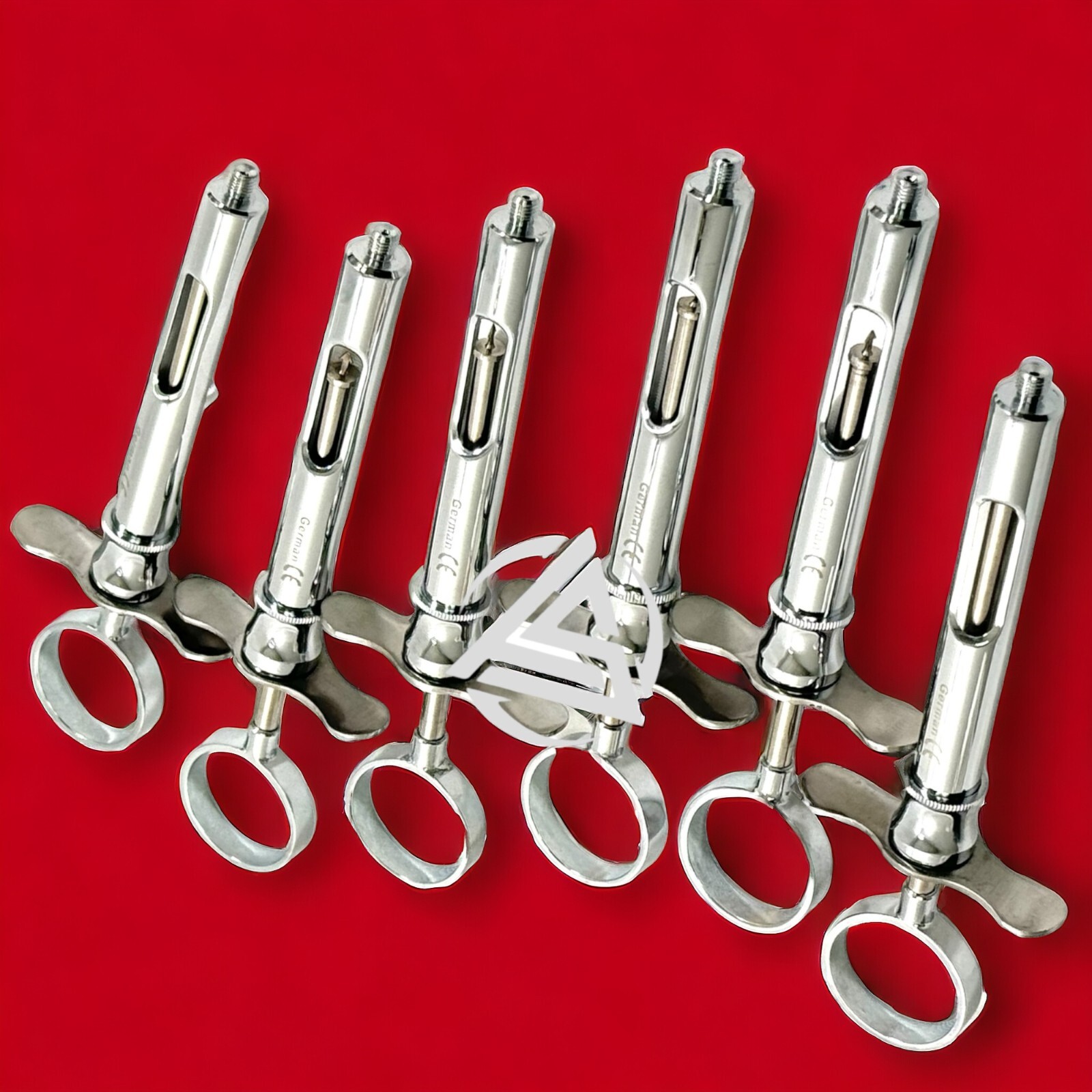 6 German Dental Anesthetic Syringe Self-Aspirating 1.8CC-Dental Instruments-A+