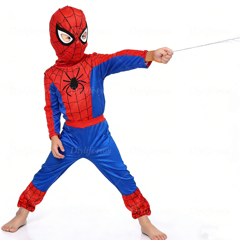 Spider-Man Tobey Maguire Kids Cosplay Costume Jumpsuit 3-7 Years