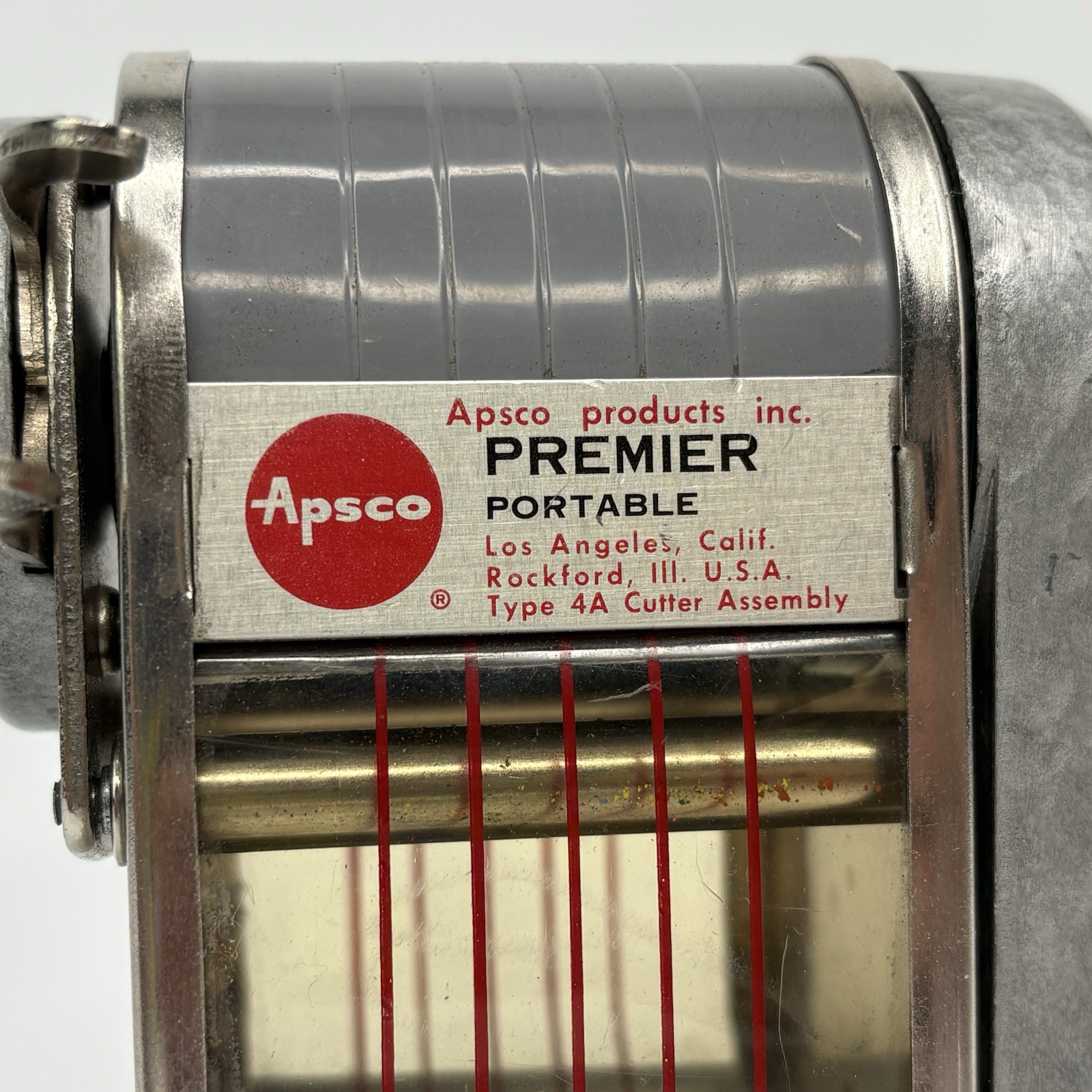 Vtg Apsco Hand Crank Pencil Sharpener Desktop or Wall Mount School House Classic