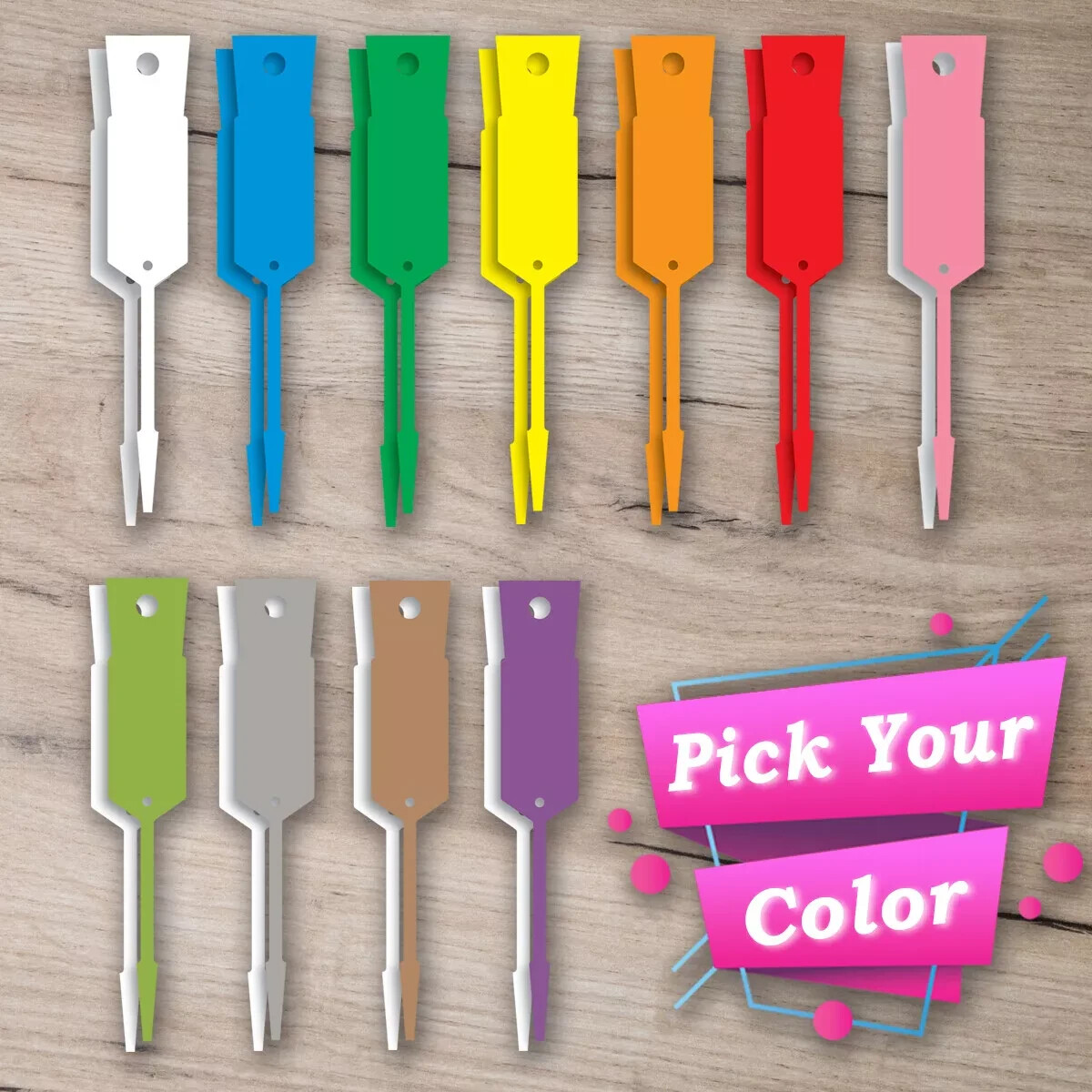 Versa-Tags Self Locking Plastic Arrow Key Tags (1000 per pack) Choose Your Color