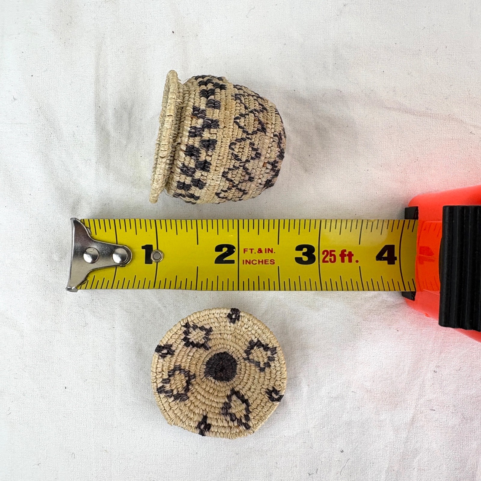 Two Miniature White Mountain Apache Baskets