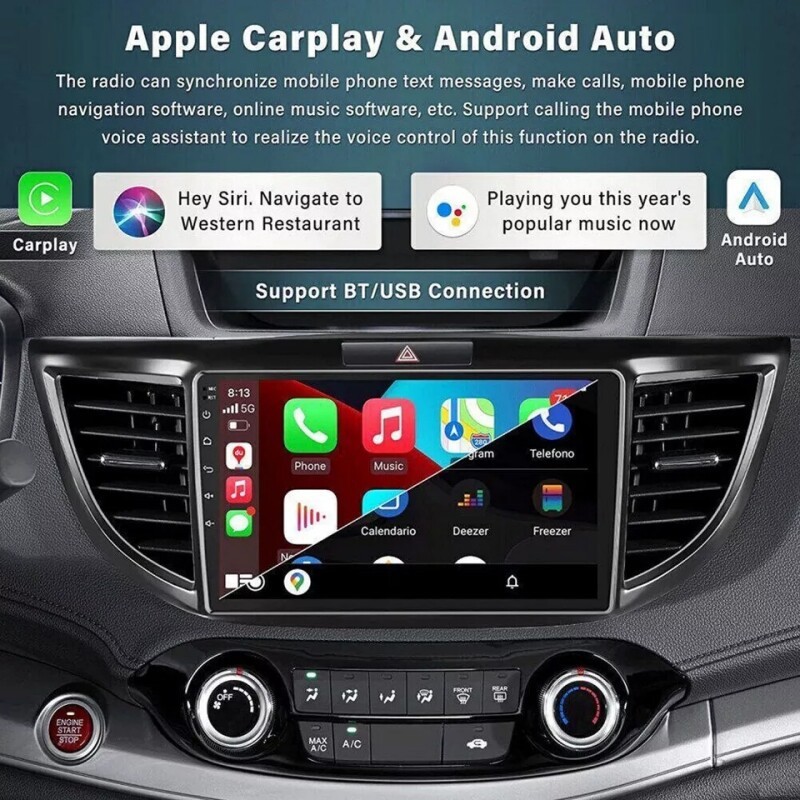 4+64GB Android 15 Car Stereo Radio for Honda CRV 2012-2016 GPS NAVI DSP WIFI BT