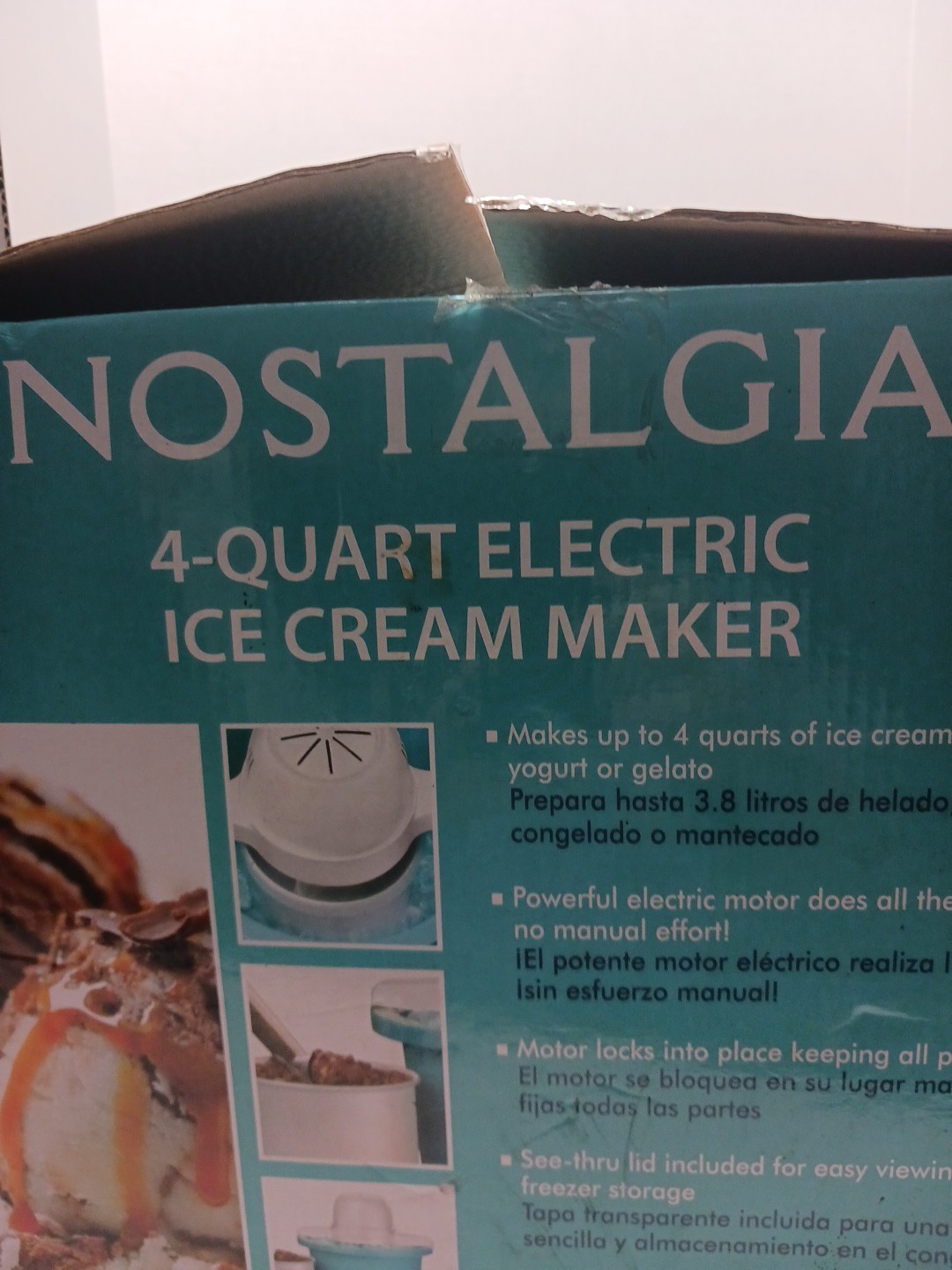 Nostalgia 4 Quart Electric Ice Cream Maker - Brand New Sealed!