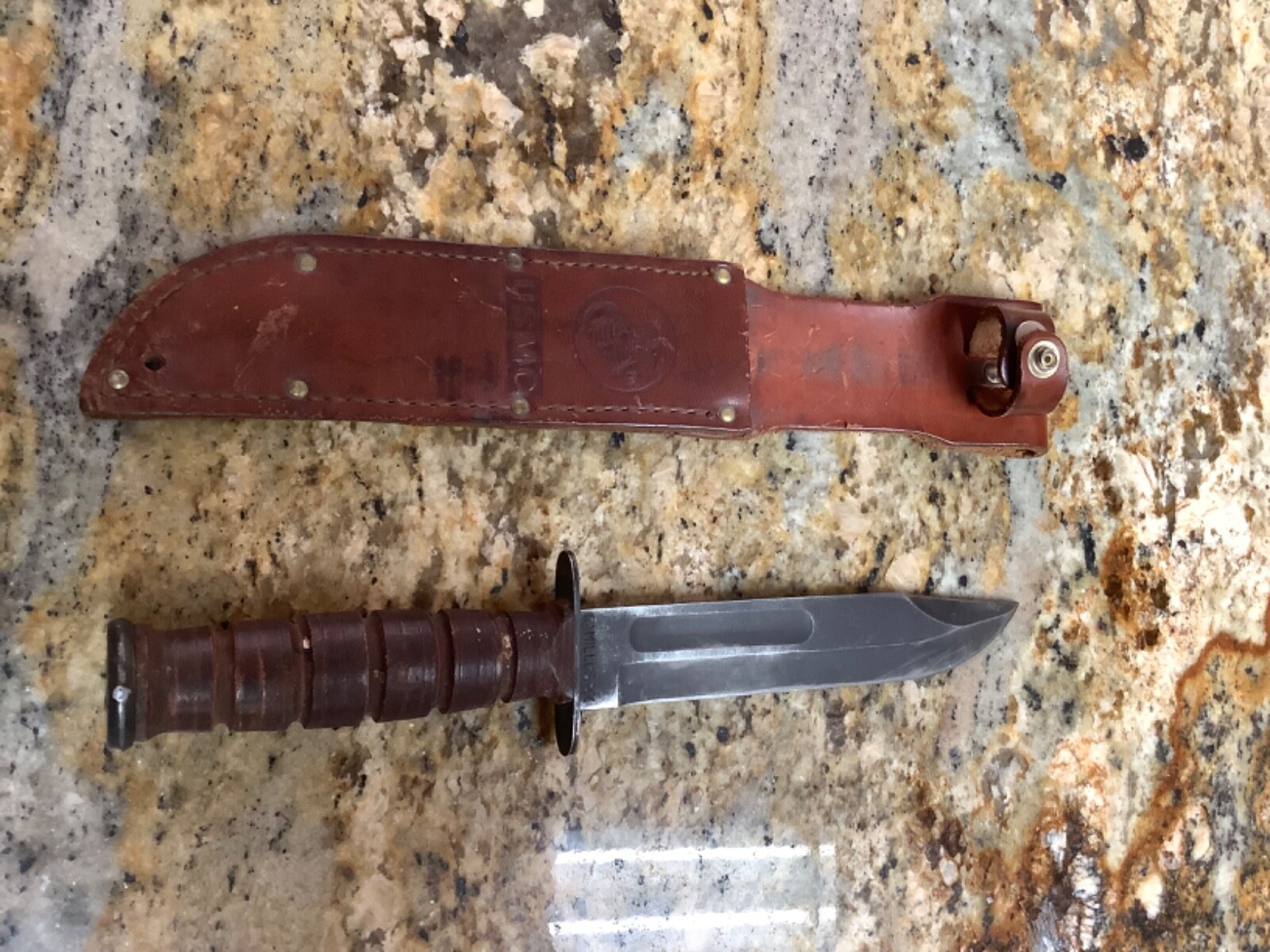 WWII or Korean Wae Fighting Knife USMC Original