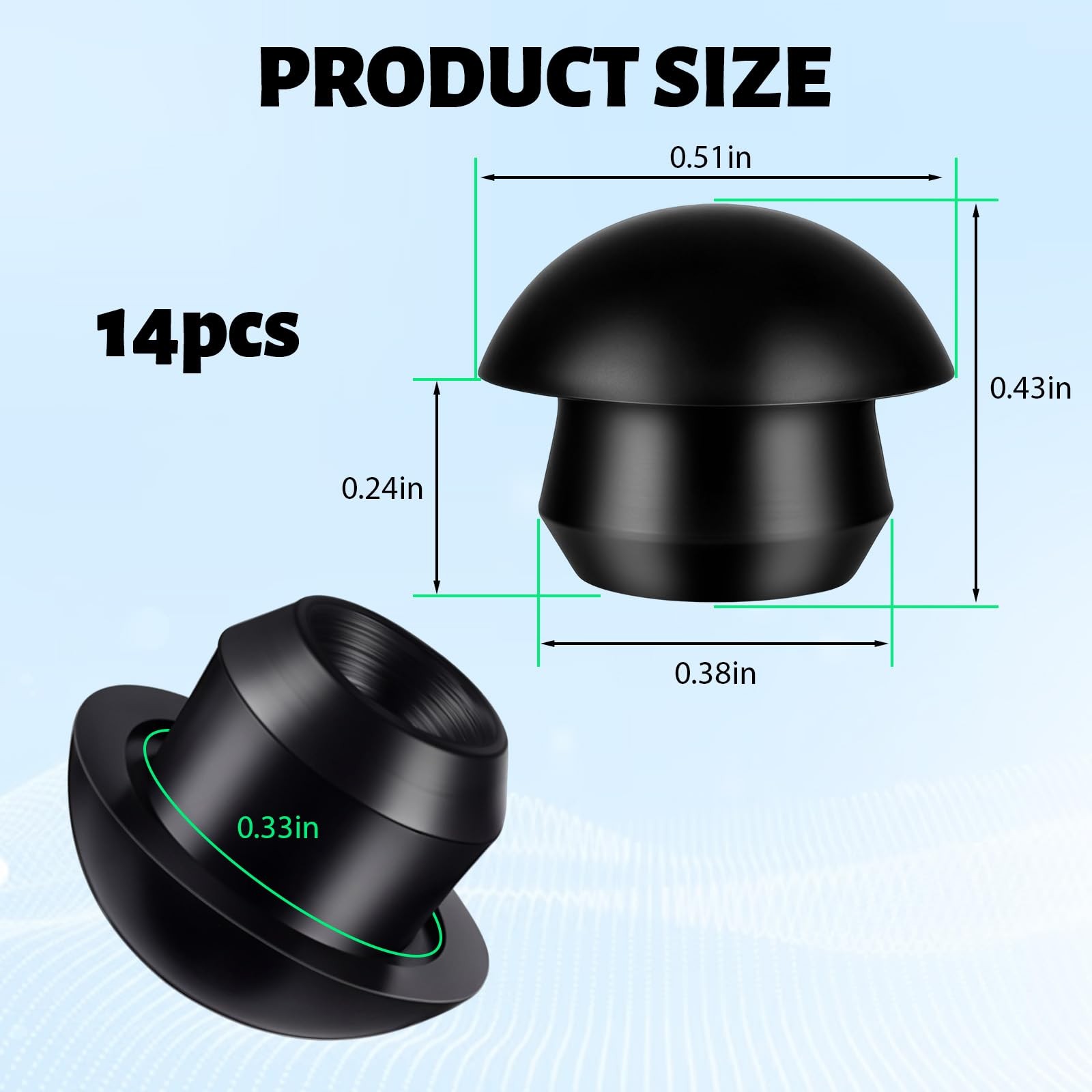 14PCS Hydraulic Jack Oil Plug Bottle Jack Floor Oil Filler Plug 8.5mm Rubber ...