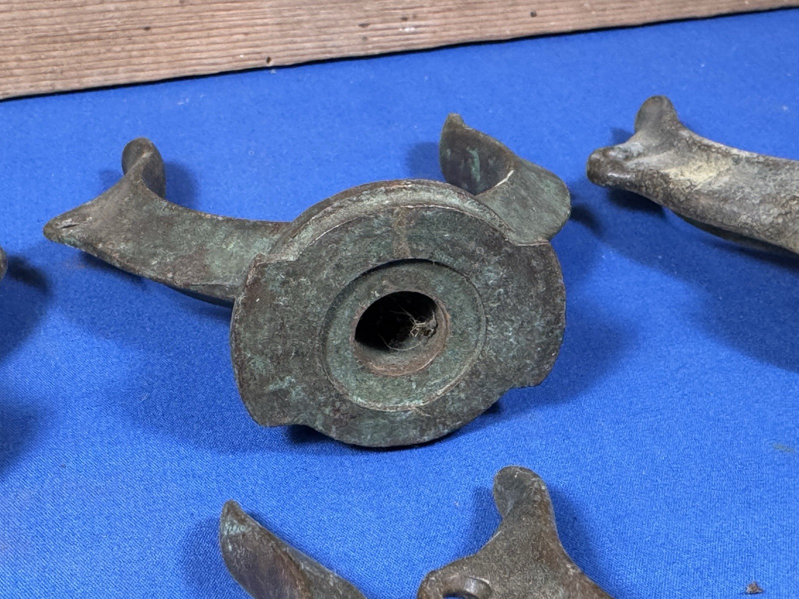 5 Vintage Oar Locks ~ 3 Bronze & 2 Galvanized ~ Belfast, ME Estate Find