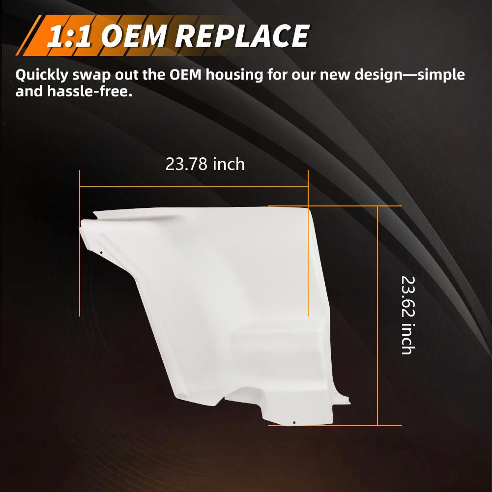 For 72-81 Camaro Firebird L&R Lower Plastic Rear Armrest Seat Side Panels White