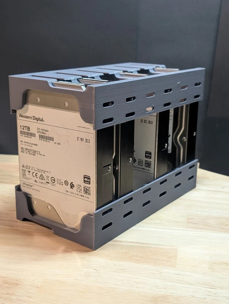 6 slot 3.5" HDD Trays – Rack/Caddy for Chia Farming