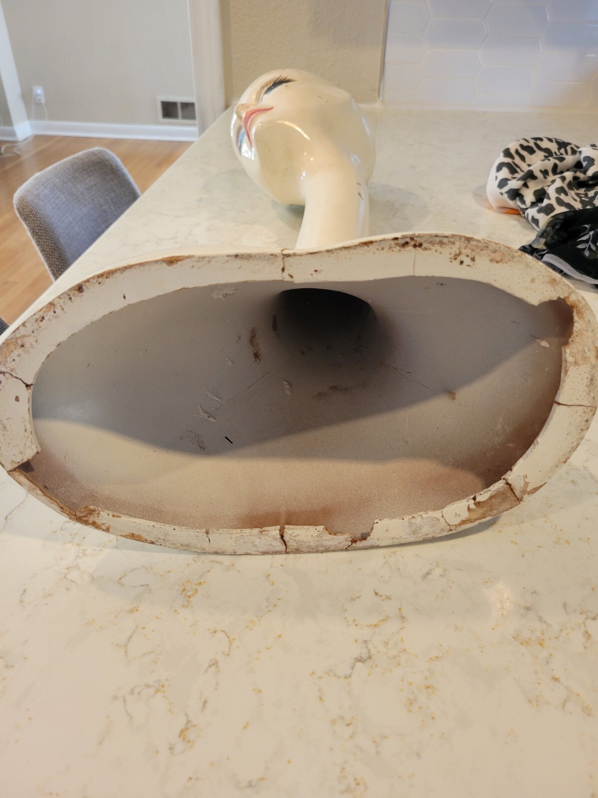 25" 1960’s . Audrey Hepburn Style Mannequin Display