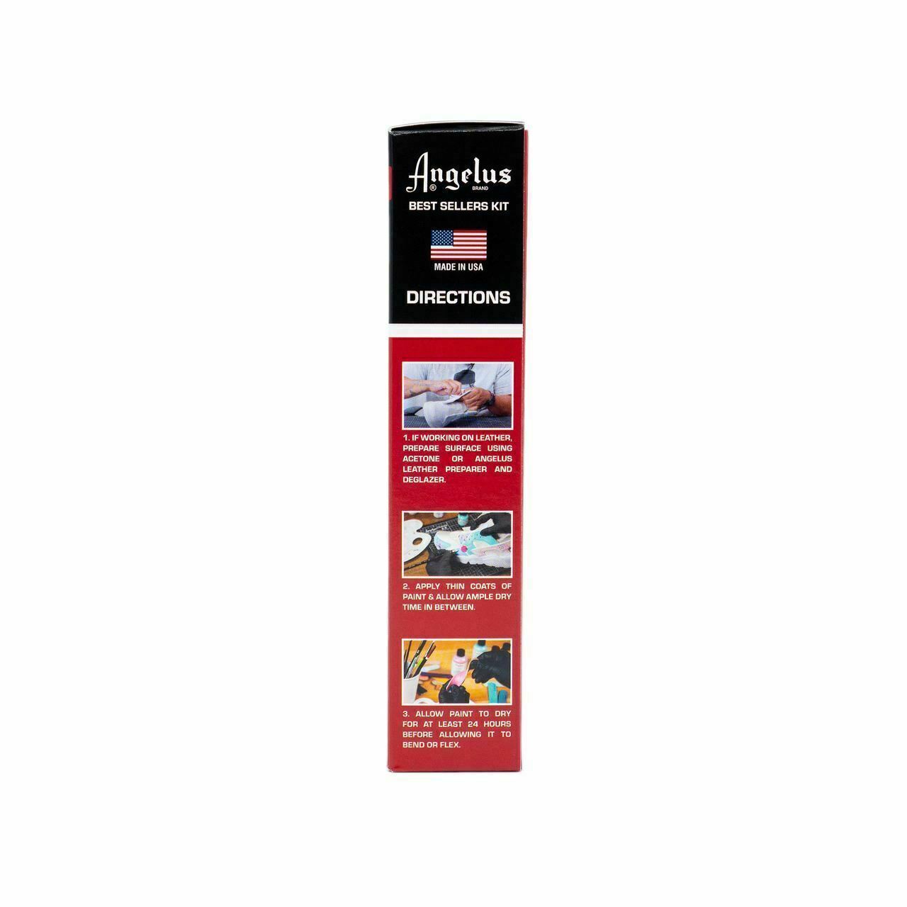 Angelus Acrylic Leather Paint Best Sellers Kit (12 Colors / 1 oz)