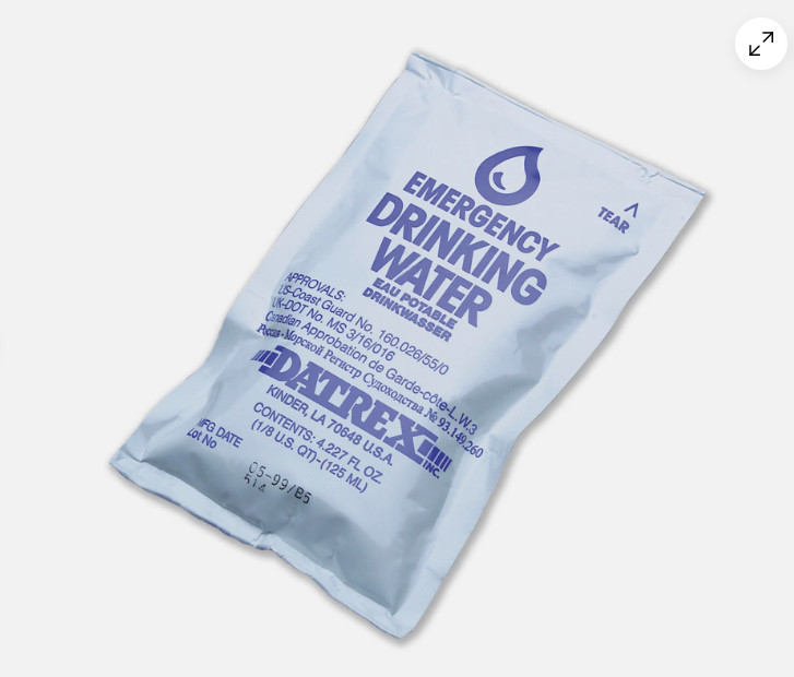 Datrex Emergency Survival Water Pouch (Pack of 64) 125ml ( Free Shipping )