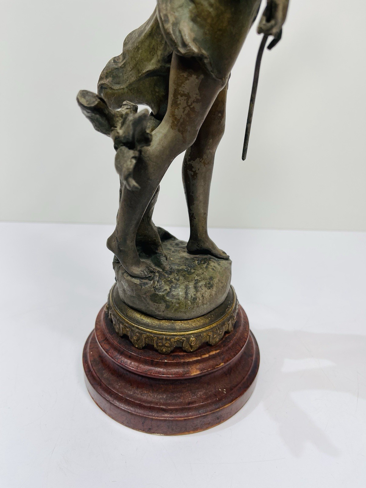 Vintage Par Ferrand Bronzed Spelter Musical dancing Lady Fee Joyeuse