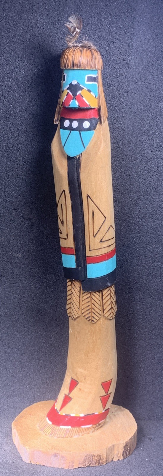 Shalako Kachina (Hopi) By Calvin Tsosie, 12 1/4 Inches Tall! Beautiful! Feathers