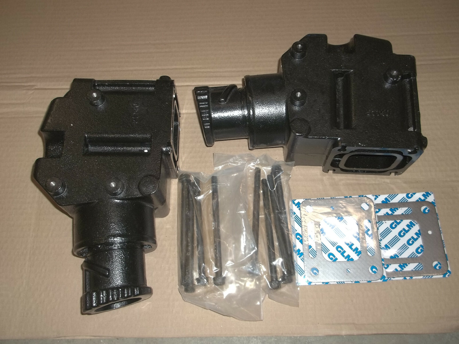 PAIR Exhaust manifold Riser elbow 4.3 5.0 5.7 L 305 350 V8 MerCruiser 4" set 2