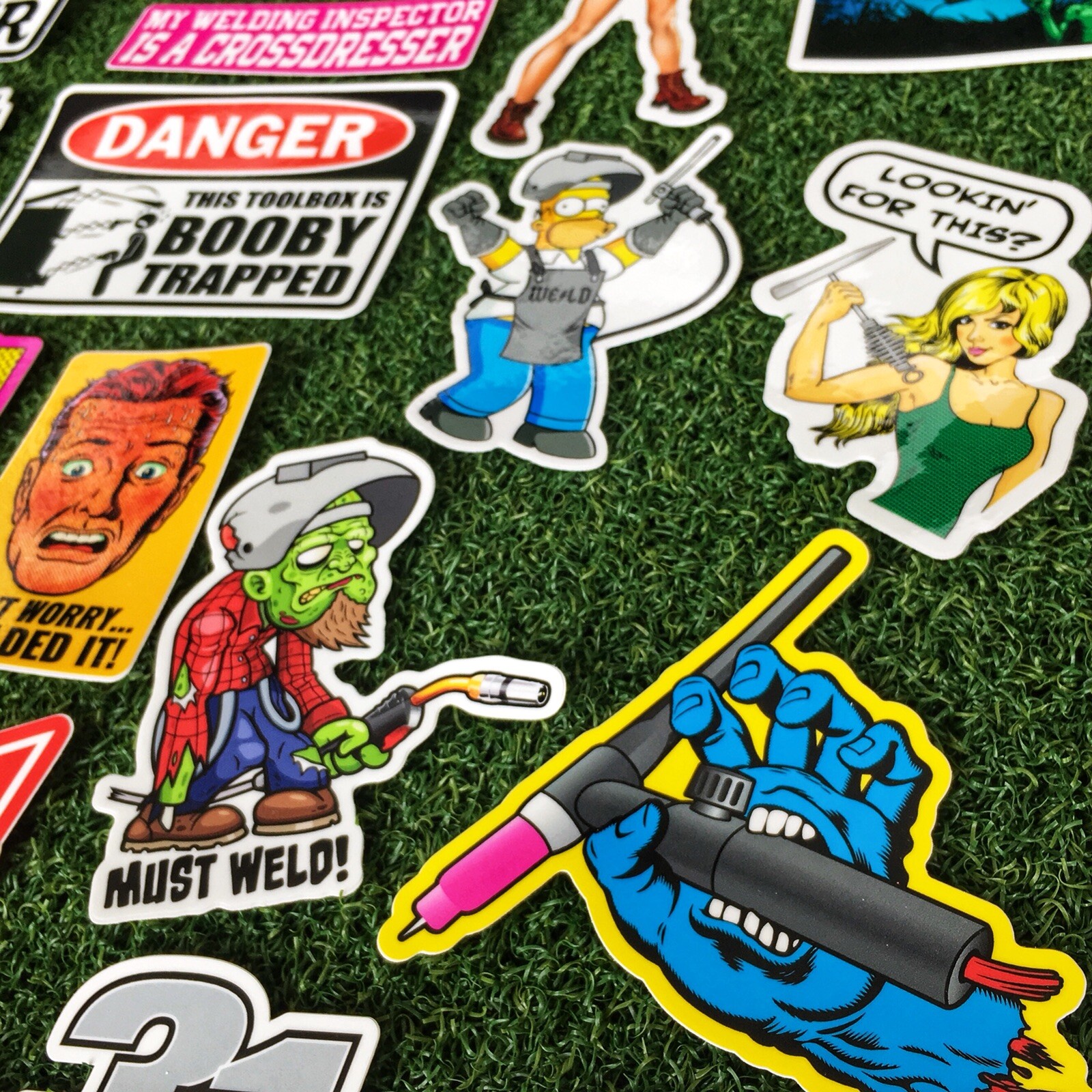 SUPER WELDER PACK 40+ Hard Hat Stickers HardHat Sticker & Decals, Welding Hood