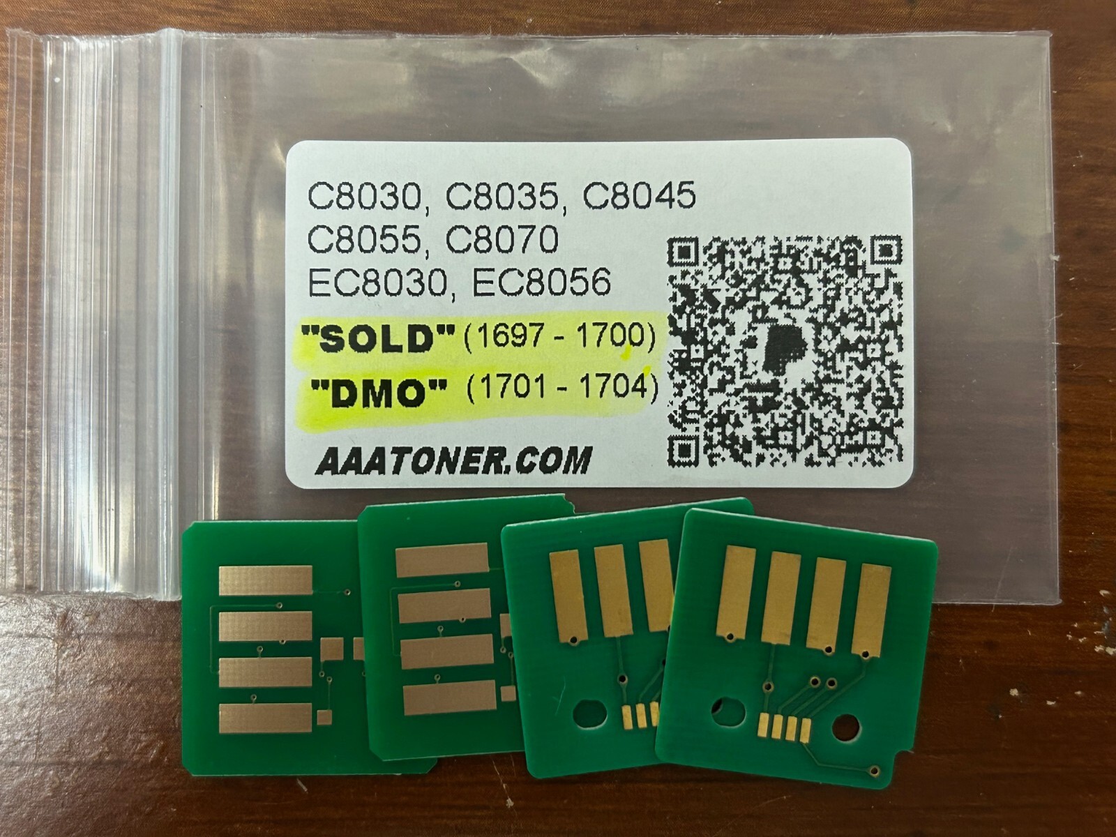 4 Toner Chip for Xerox C8030 C8035 C8045 C8055 C8070, EC8030, EC8056 Refill