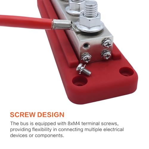 600A High Current Bus Bar Nickel Plated Copper Distribution Block Red&Black