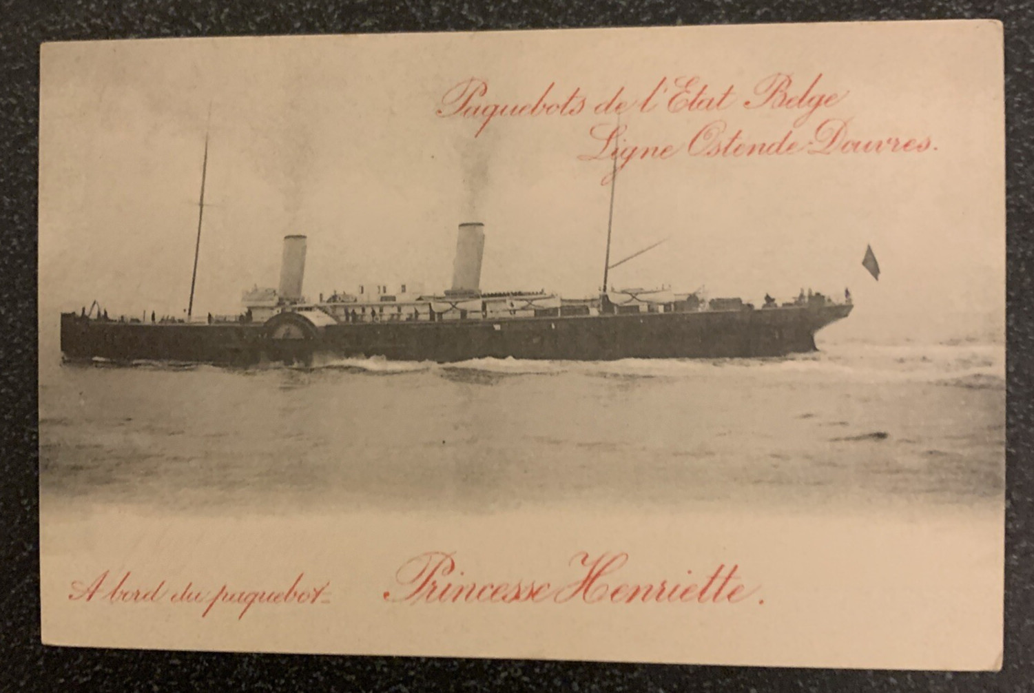 Belgium PAQUEBOT SHIPS 1900s Vintage Postcards x 9 Excellent Condition