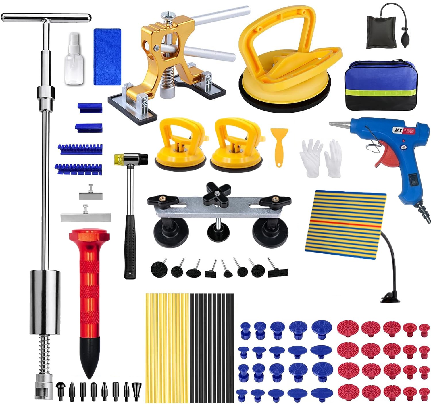 Car Body Dent Puller Hammer Bridge Lifter Tool Paintless Hail Remover Repair Kit