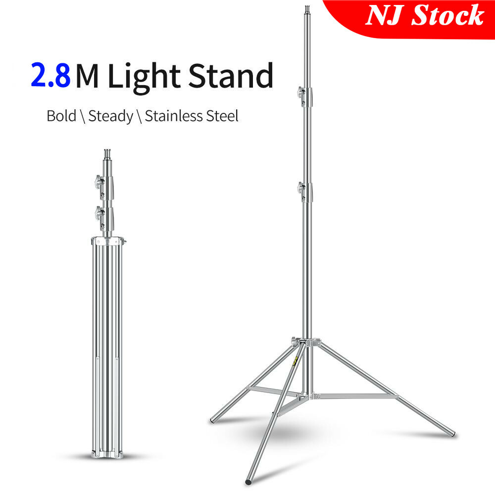 US 2.8m Heavy Duty Bold Steady Light Stand Tripod For Studio Flash Softbox Light