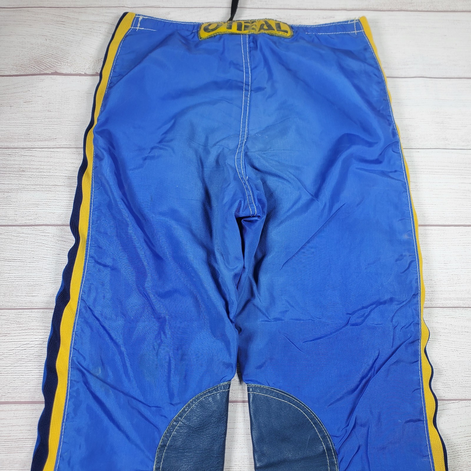 Vintage 70’s O'NEAL Racing Suzuki Dirt Bike Motorcross Pants 30 Yellow Blue USA