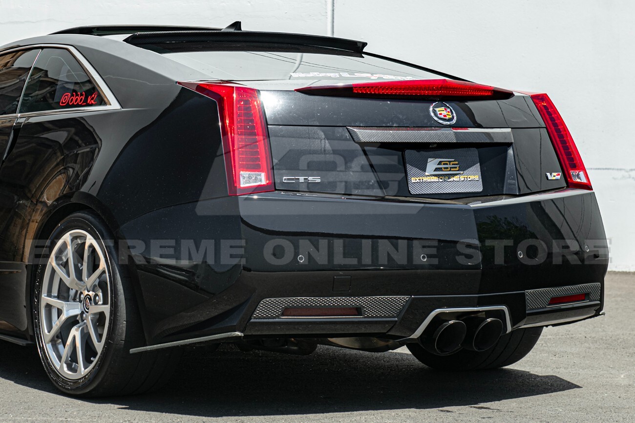 For 09-15 Cadillac CTS-V Coupe CARBON FIBER Rear Deck Lid Applique Trunk Insert