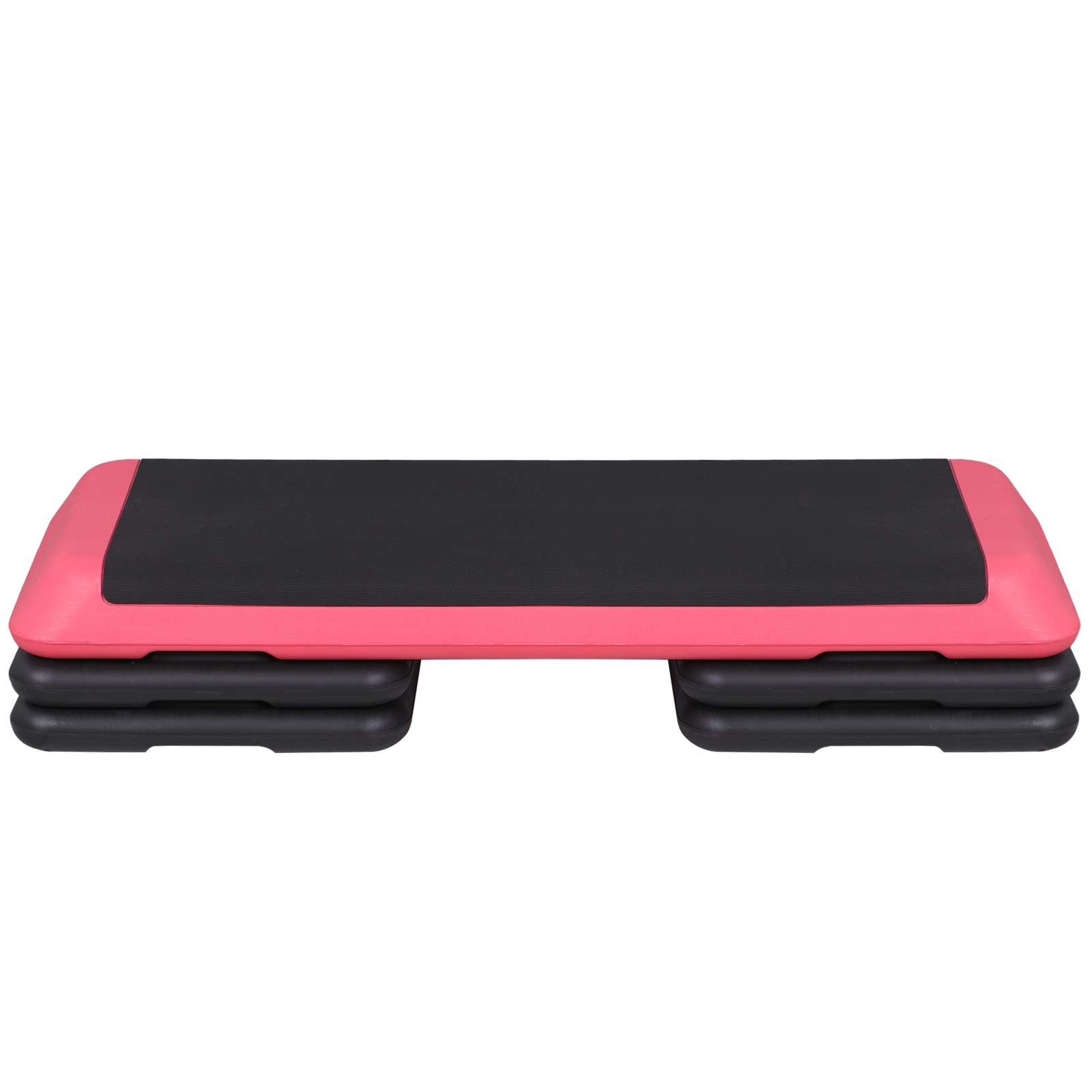 43'' Exercise Aerobic Step Platform Adjustable Fitness Stepper w/4 Risers Pink