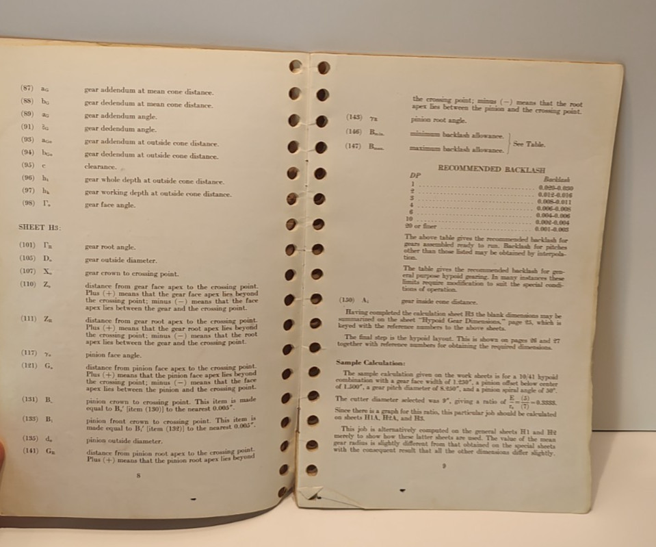 Lot of Gleason Works Handbooks for Bevel and Hypoid Gear Engineering Standards