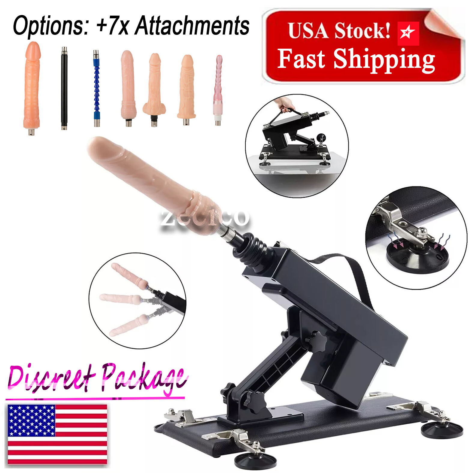 8x Dildo+Electric Love Sex Machine Male Women Automatic Masturbation Men Sex Toy