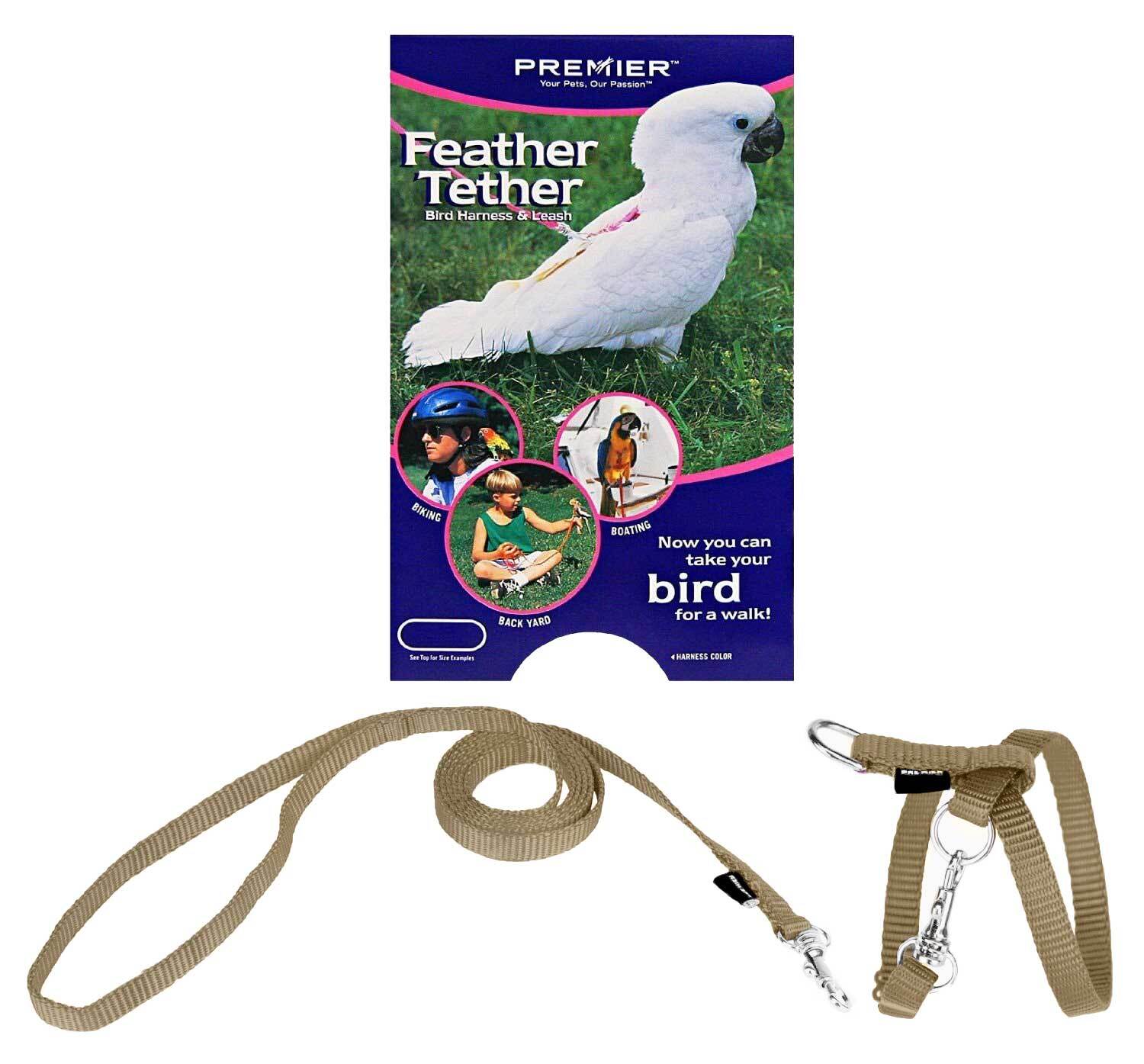 Premier Feather Tether Bird Harness and Leash