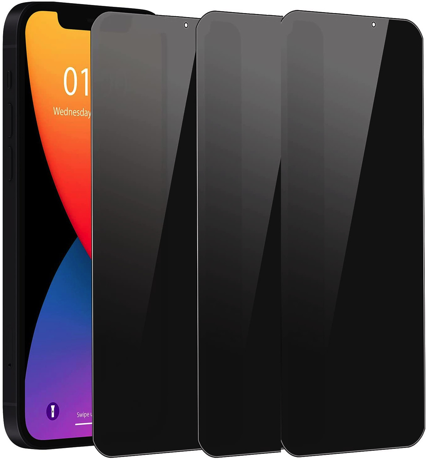 Wholesale Privacy Anti-Spy Tempered Screen Protector For iPhone 16/15/14/13 LOT