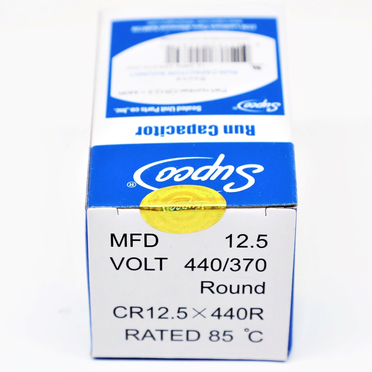 Supco CR12.5X440R HVAC Motor Round Run Capacitor 12.5 MFD 440 Volts