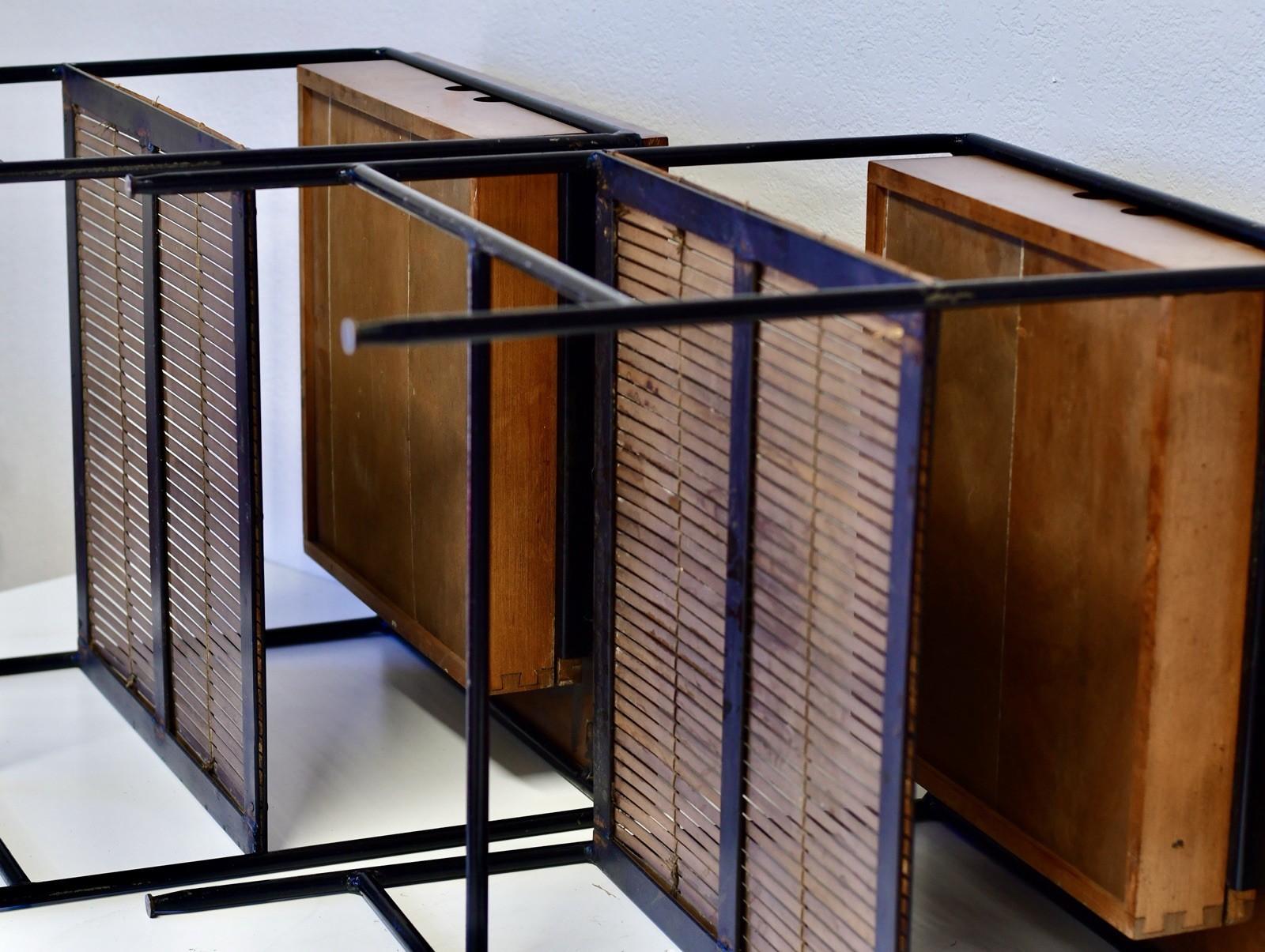 Mid Century Modern Pair of PAUL MCCOBB Wrought Iron PLANNER GROUP End Tables