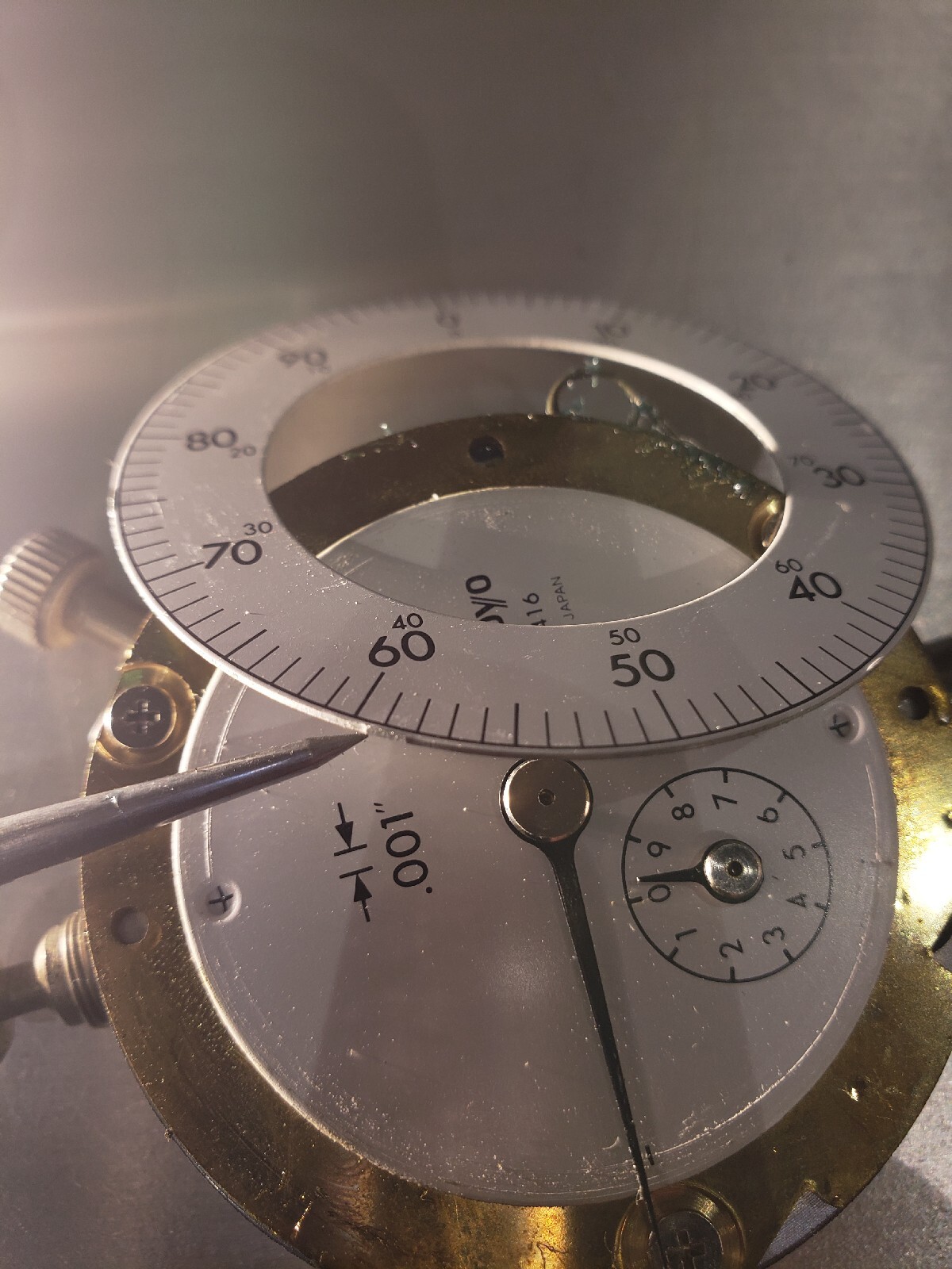 New bezel with lens only for Mitutoyo dial indicator made in USA.