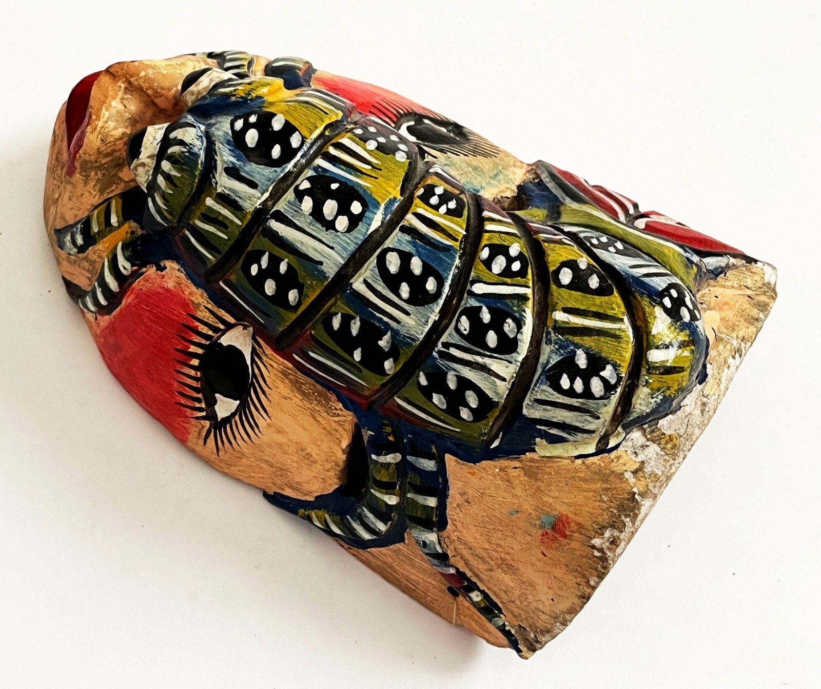 MEXICAN GUERRERO WOOD SHRIMP LOBSTER MASK DIA DE MUERTOS DAY OF DEAD CARNIVAL