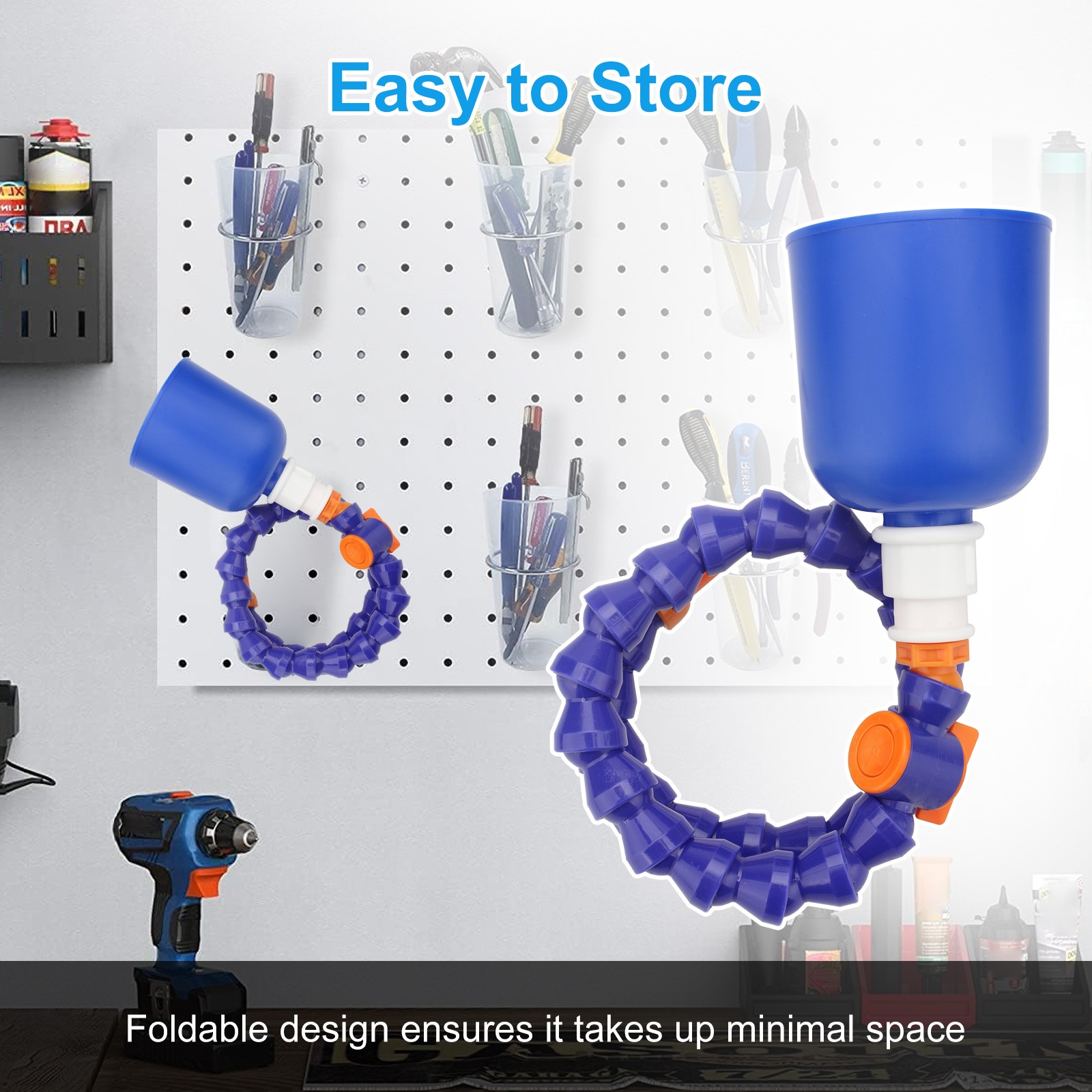 27" Flexible Bendable Transmission Oil Funnel w/ Switch & Filter for Car Fluids