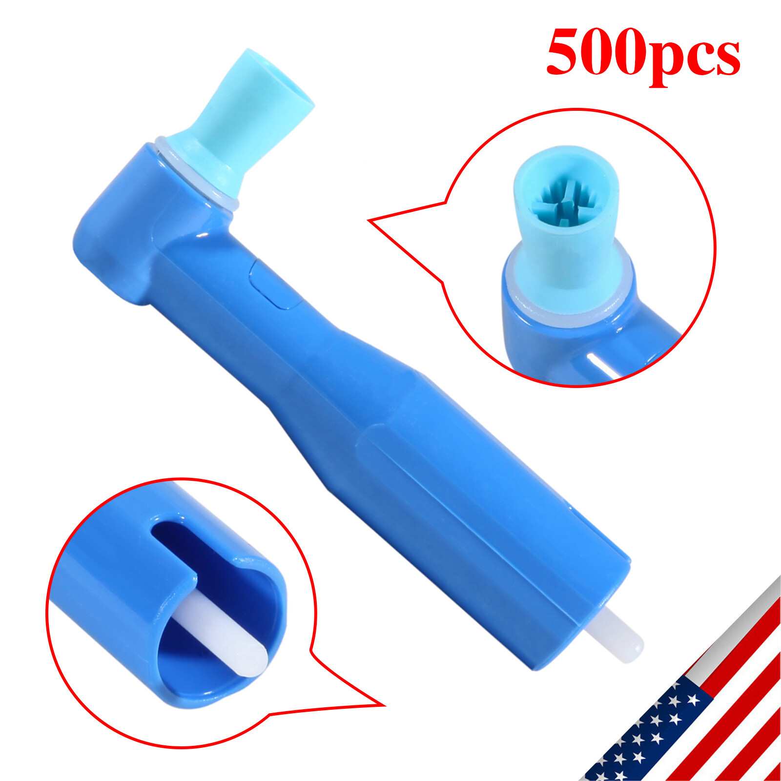 500 pcs Dental Disposable Prophy Angles Top Quality Money back guarantee! CE