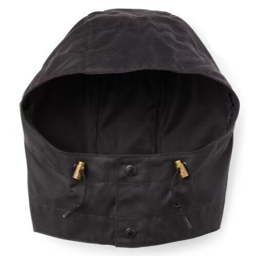 Filson Tin Cloth Hood 20232843 Cinder Grey Black Waxed Removeable Replacement