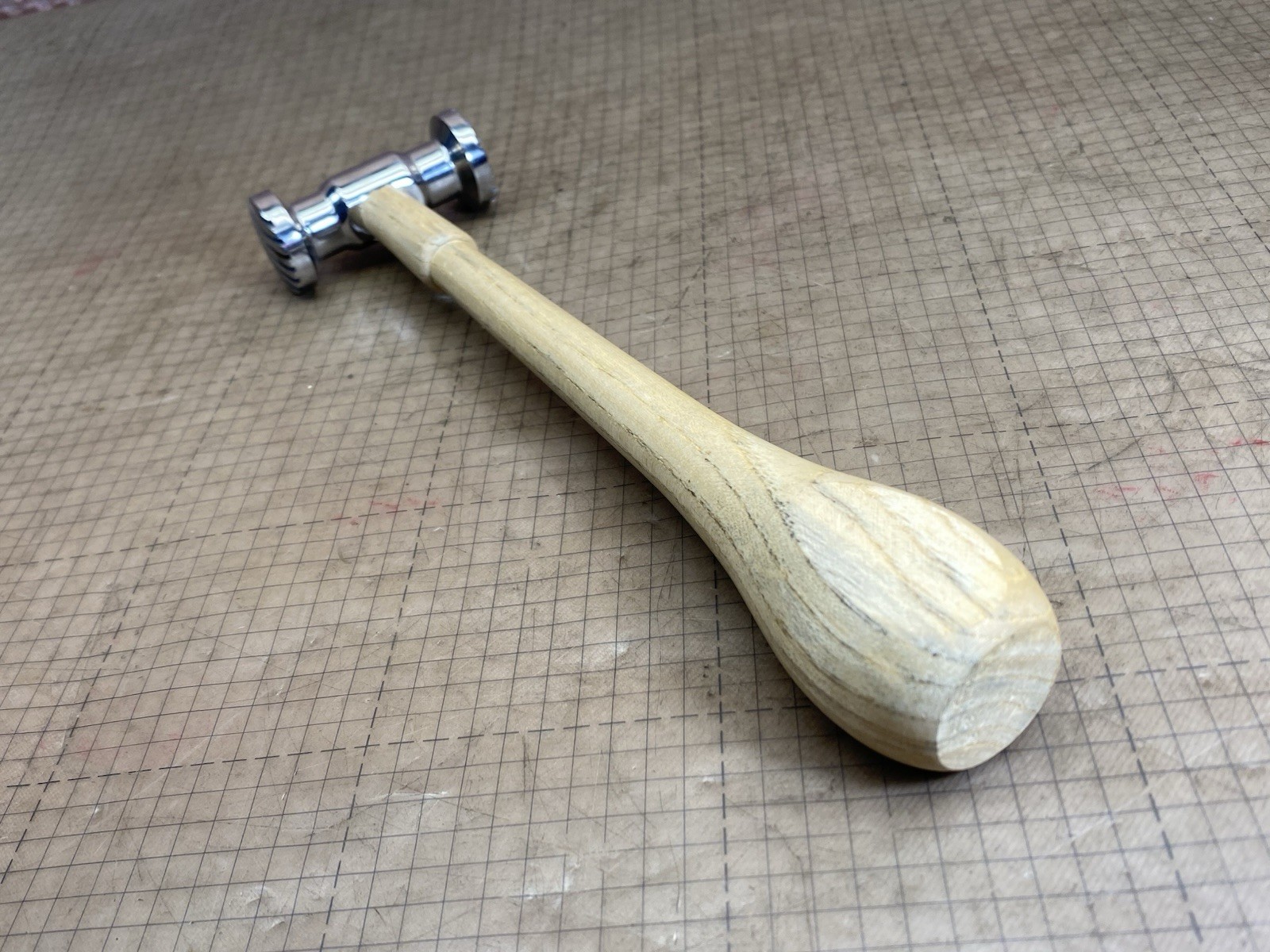 8 oz. Jewelry Making Texture Hammer with Grooves Jewelers Silversmith Tool