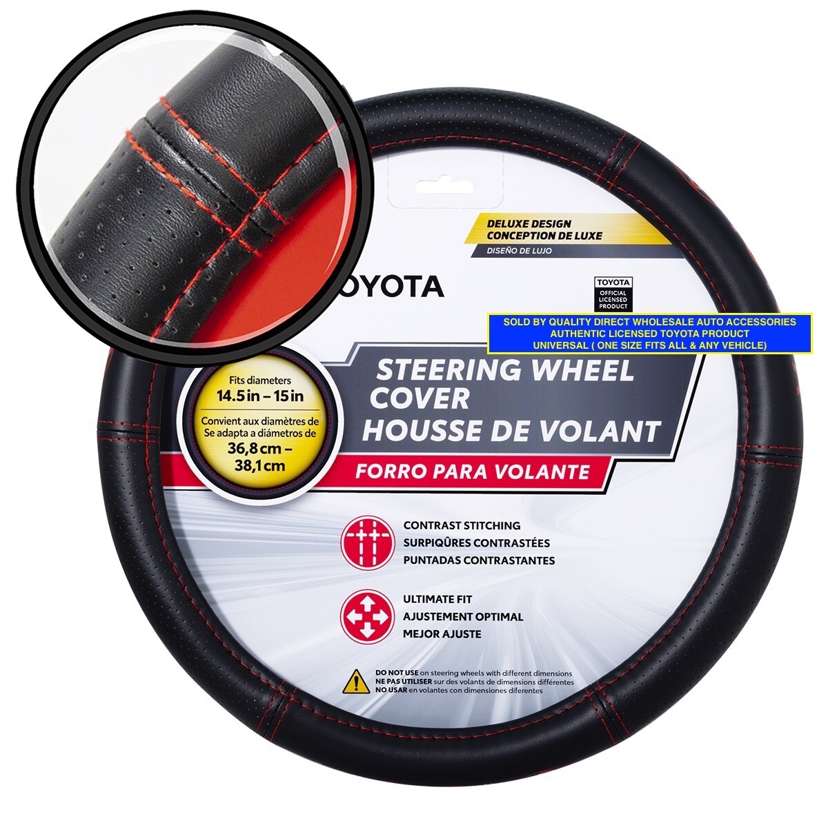 AUTHENTIC Toyota Licensed Steering Wheel Cover CAMRY COROLLA OEM BEST GIFT NEW