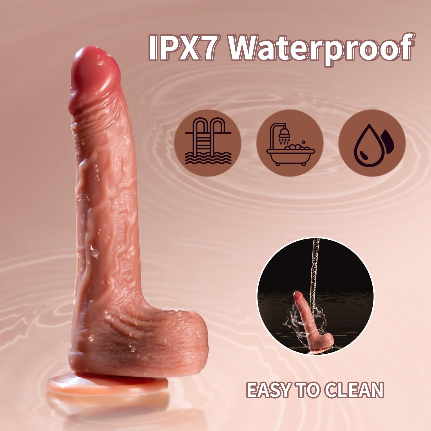 Telescopic Realistic Thrusting Dildo-Vibrator Sex-Toy for-Women-Remote Control