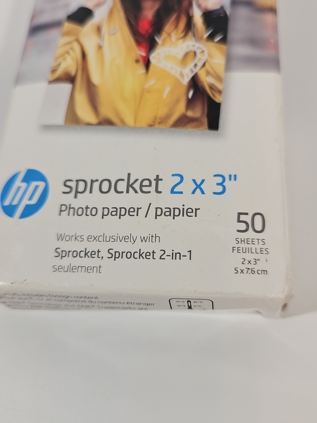 30 SHEETS HP Sprocket Zink Photo Paper 2x3" for HP Sprocket Photo Printers