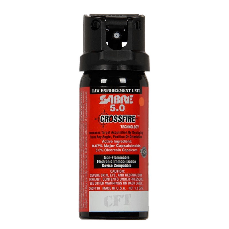 Sabre Red 56CFT10 5.0 Crossfire Stream (MK-3) Pepper Spray, 0.67% MC, 1.5 Ounces