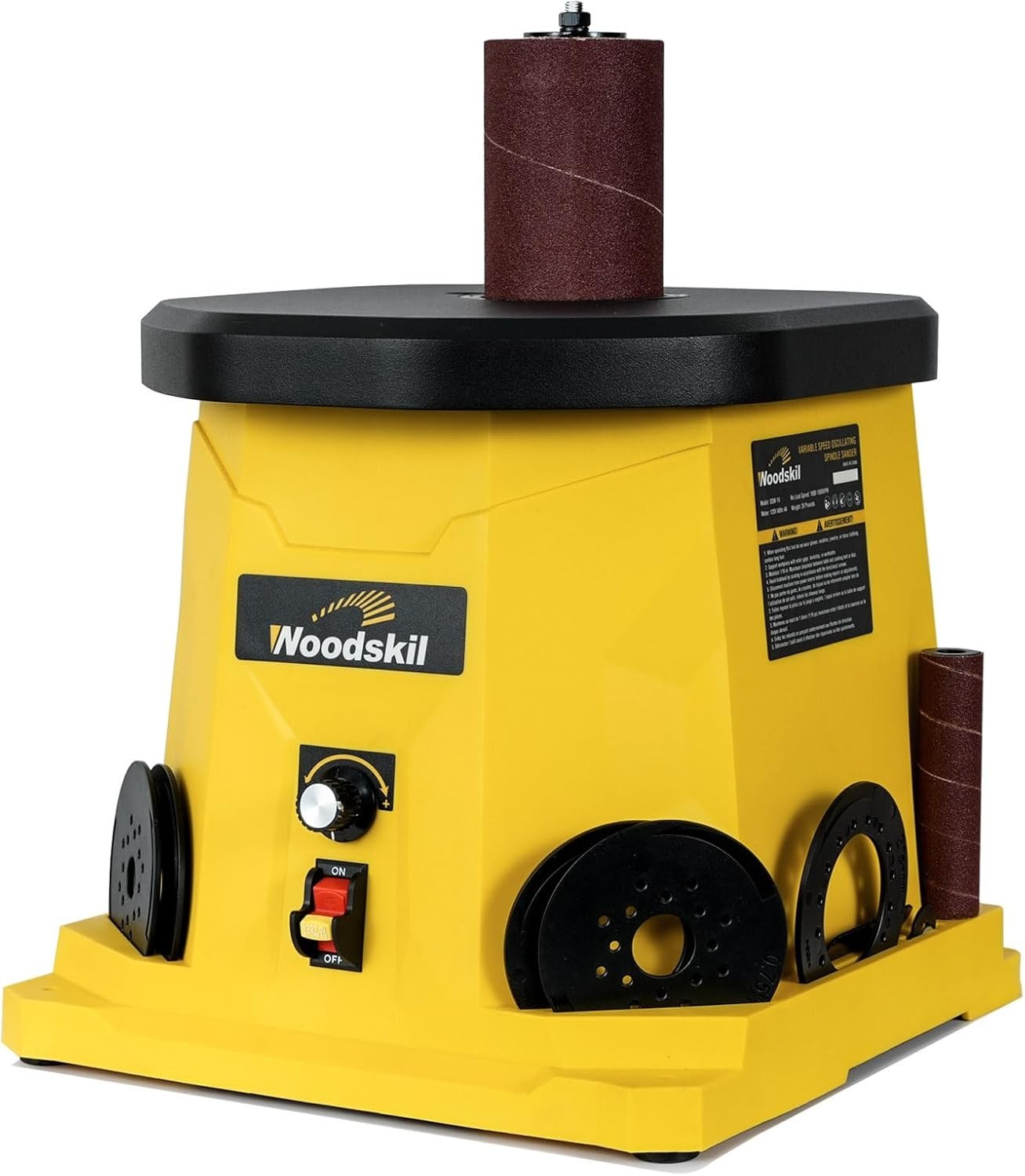 1000-1800RPM 4A Variable Speed Oscillating Spindle Sander with Sanding Sleeves