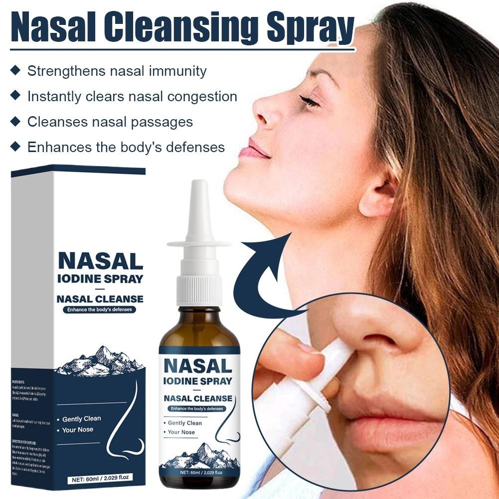 2X Iodine Nasal Spray,Nasal Iodine – NasalsCleanse Refreshes Your NasalsPassages