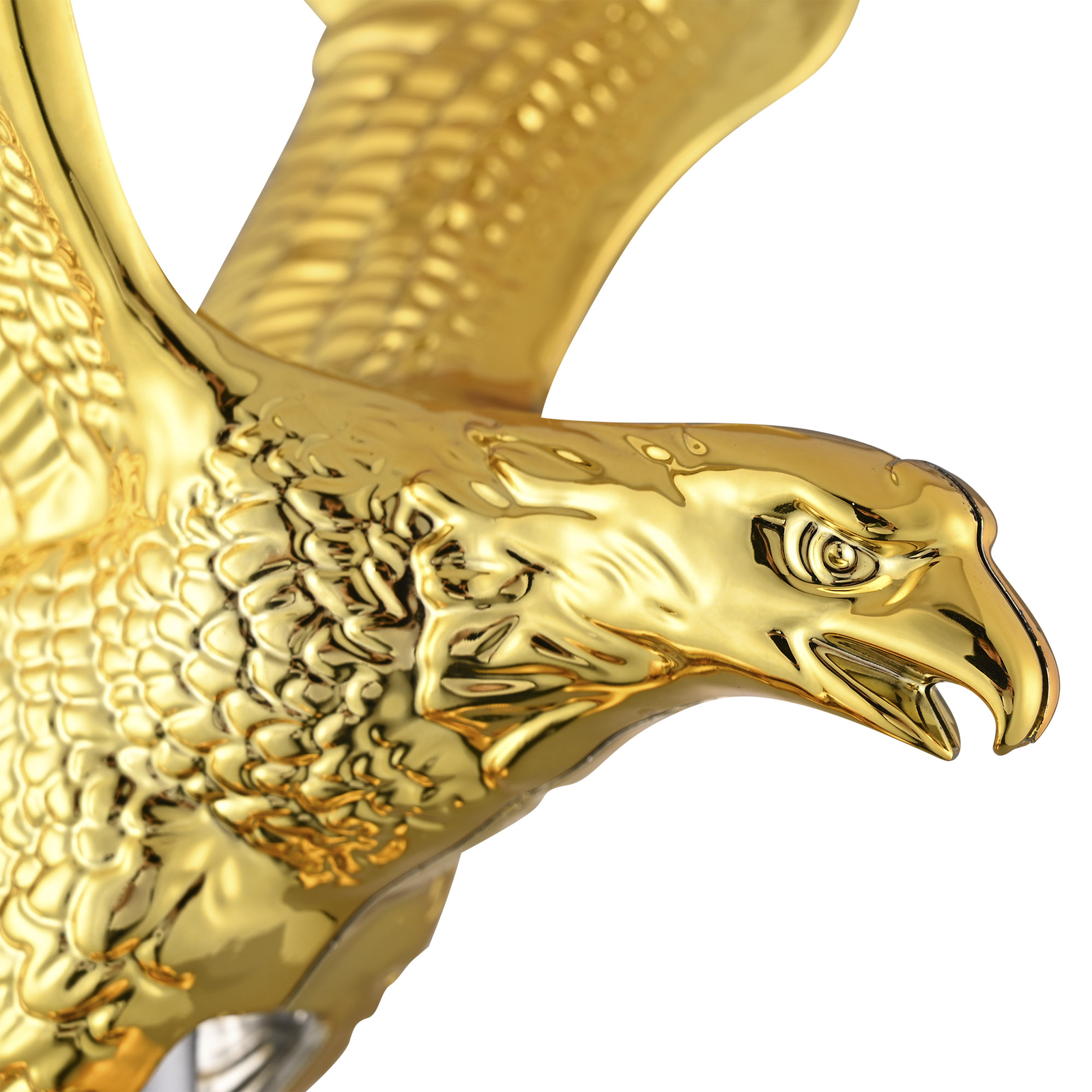 14" Flagpole Eagle Topper Finial Ornament for Telescopic Pole Gold Yard Outdoor