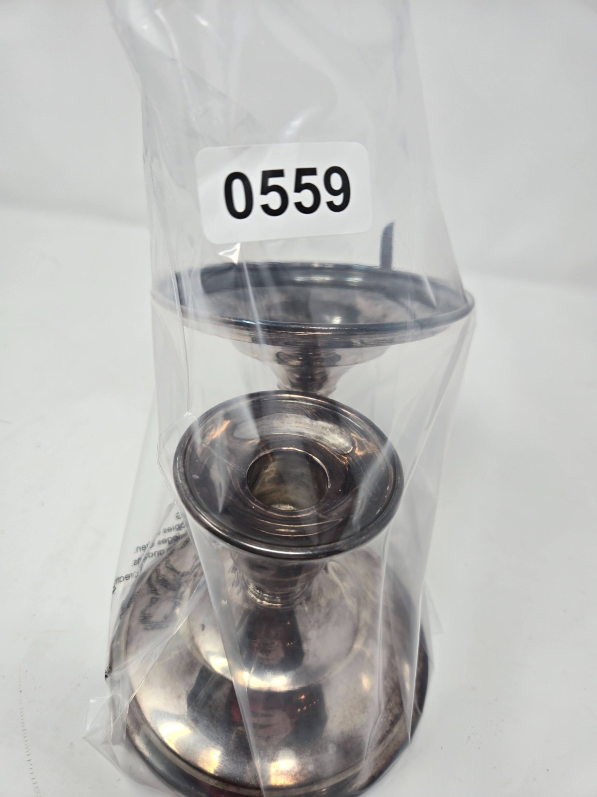 Gorham Sterling Silver Weighted Candlestick Holders Pair Y451 Vintage 1950s 408g