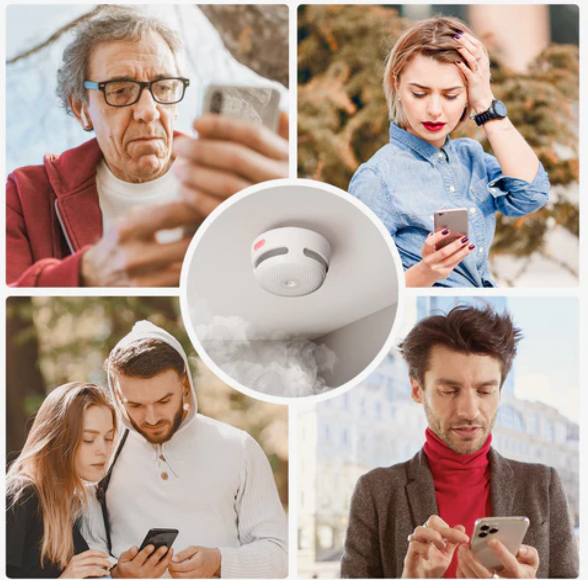 XSense WiFi Smoke Alarm for Home with Replaceable Battery XS01-WX Smart Alarm